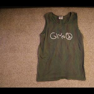 Green tie dye tank